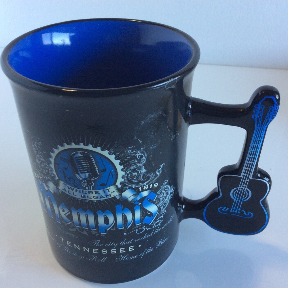 Coffee Mug Entertainment Memphis Tennessee Guitar NEW 16 Ounce Cup